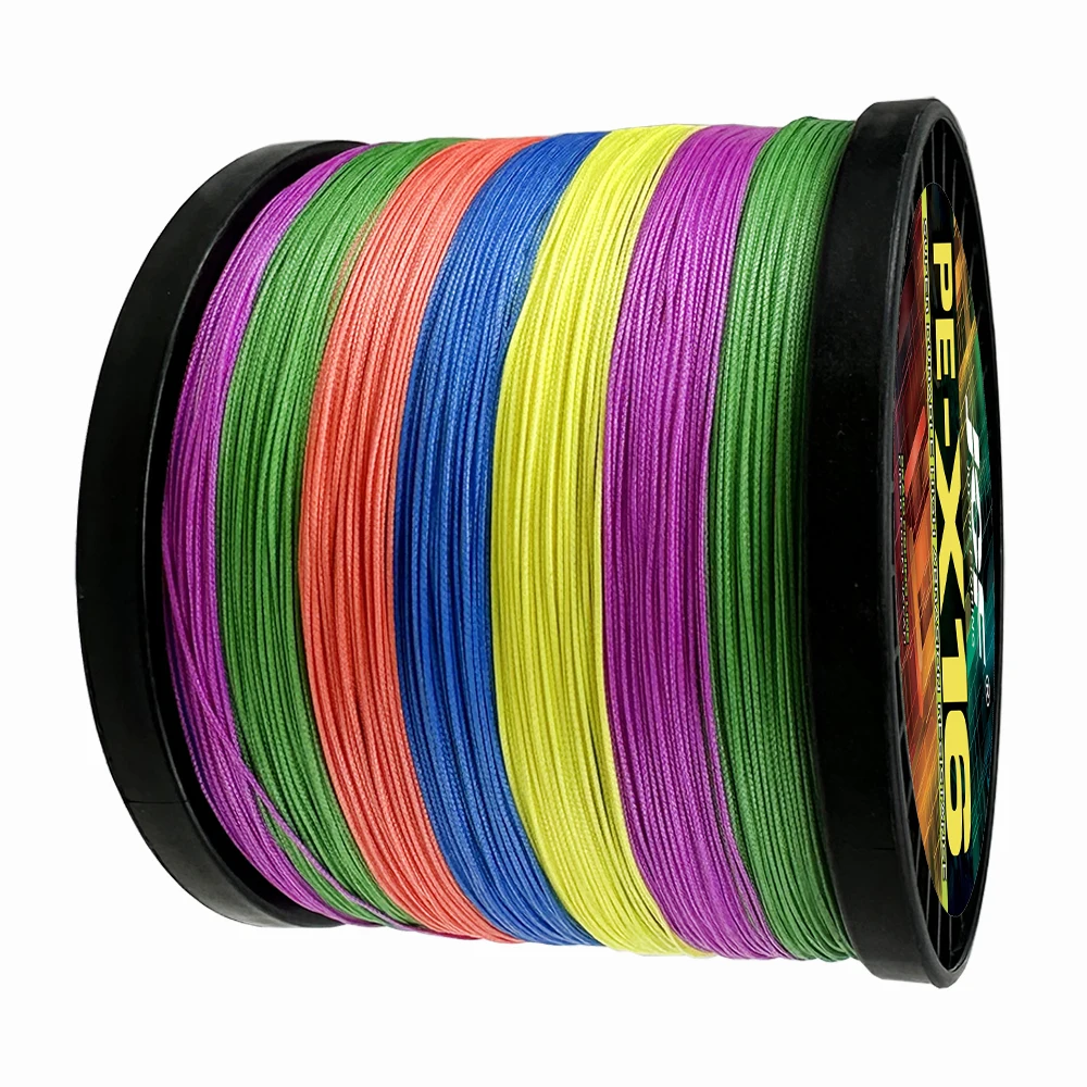 JOF 16 fili 100M-1000M Hollow Core PE intrecciato lenza X16 Extreme Strong Japan muslimah Fishing Wire Dia0.16mm-0.8mm