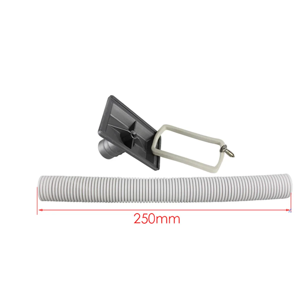 Gray Overflow Pipe Head Upward Rectangle Design for Kitchen Sink Drain System PP PVC Construction Easy Mounting