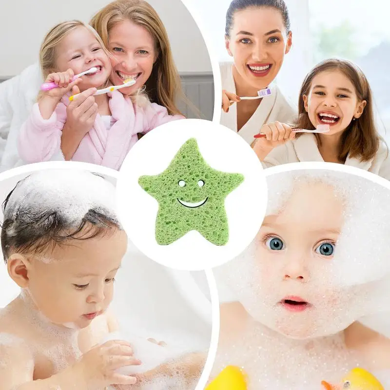 Baby Bath Sponge Soft Baby Shower Body Scrubber Shower Sponge Dead Skin Remover Cute Shower Brush Bath Supplies For Toddler Kids