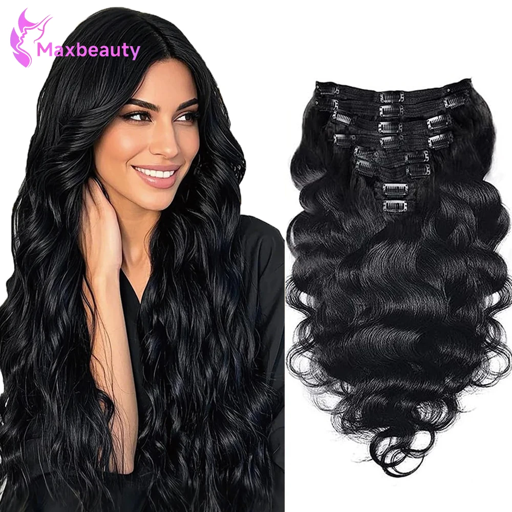 

Clip In Hair Extensions Brazilian Body Wave 100% Unprocessed Brazilian Remy Virgin Human Hair Clip Ins 120G/240G 8 Pcs/Lot