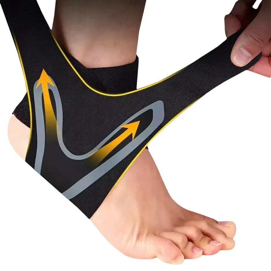 2PC Adjustable Ankle Support Pad Ankle Sleeve Pressure Anti-Spinning Elastic Breathable Support Fitness Sports Safety Prevention