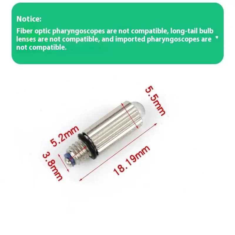 1/3 Stück 2,5 V 0,3 A LED-Lampe für chirurgische Zwecke, weißes Licht, Anästhesie-Laryngoskop-Glühbirnen für Erwachsene