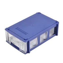 Durable Storage Box Stackable 1PC Component Screws Toolbox Hardware Parts PE Plastic Stackable Tool Boxes 140*90*40mm