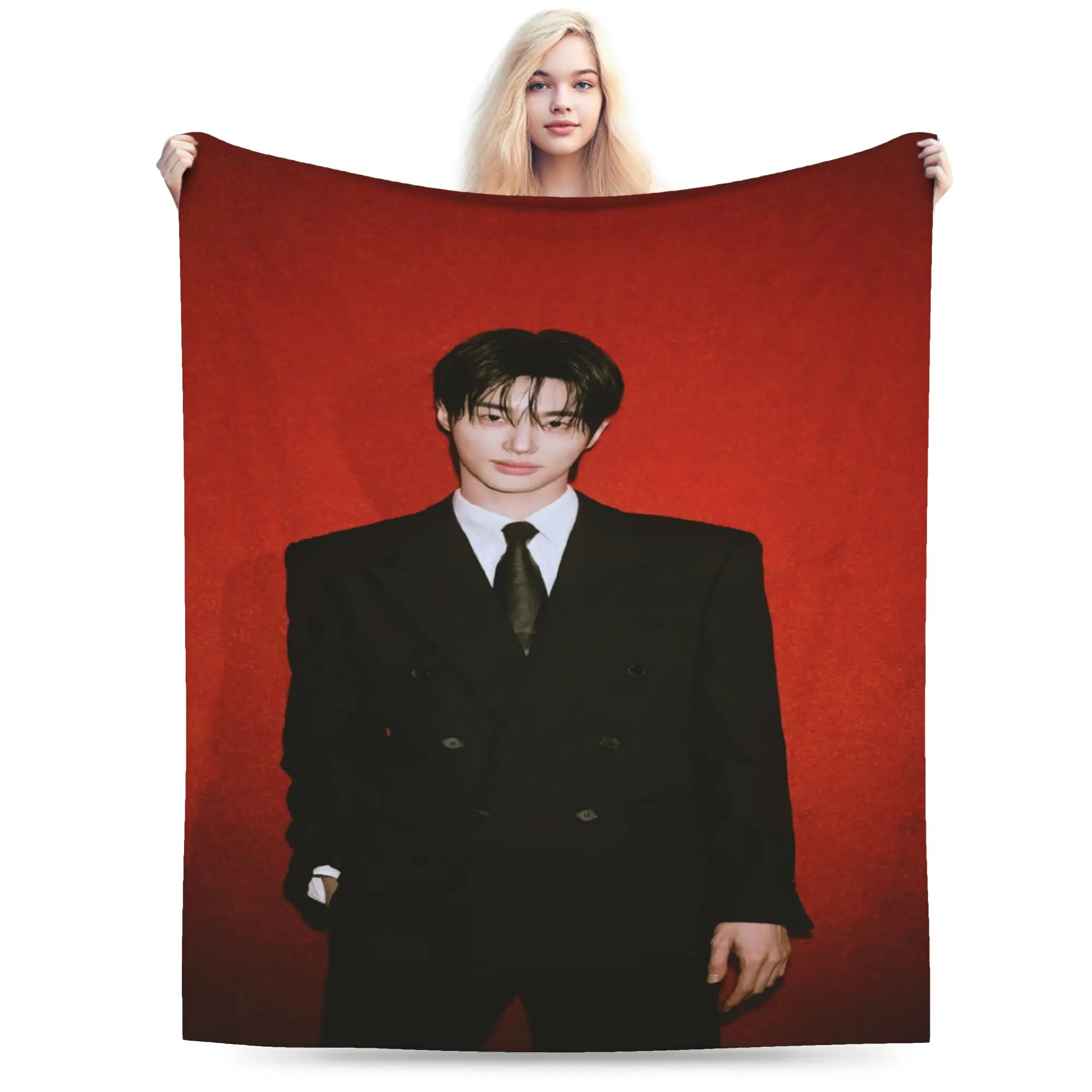 Byeon Woo-seok Warm Blanket  Travel Plush Bedding Throws Aesthetic Living Room Flannel Bedspread Sofa Bed Cover