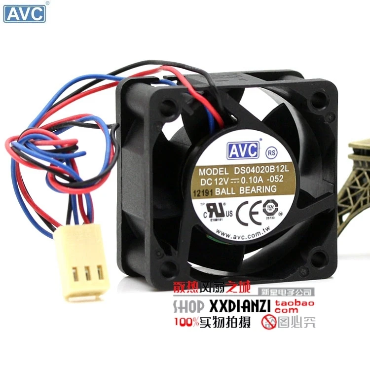 

For AVC DS04020B12L 4020 12V 0.1A 4CM server double ball silent fan