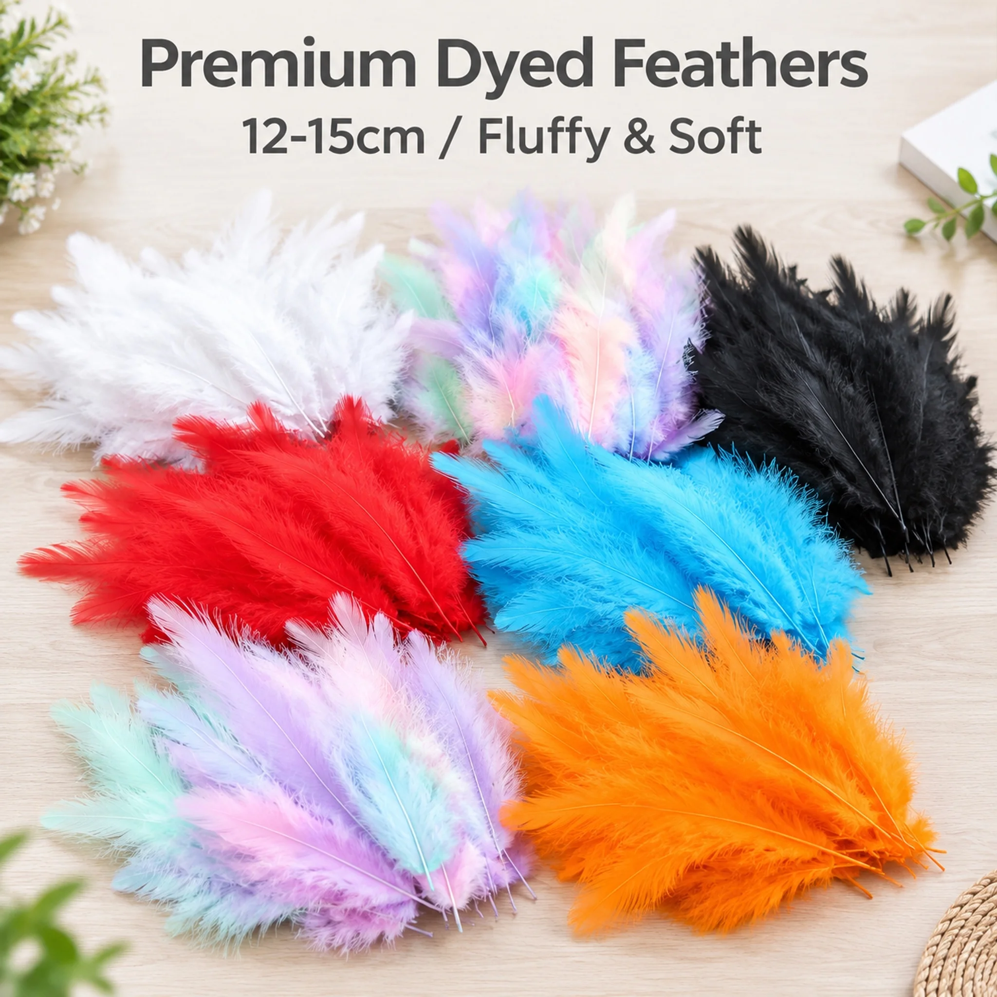 Dyed Chicken Feathers Colorful Natural Chicken Feather Plumes for DIY Crafts Jewelry Dream Catcher Hair Accessories Decoration