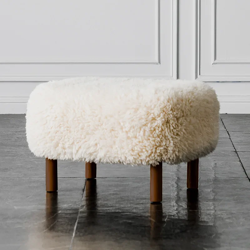 كرسي أريكة من صوف الحمل