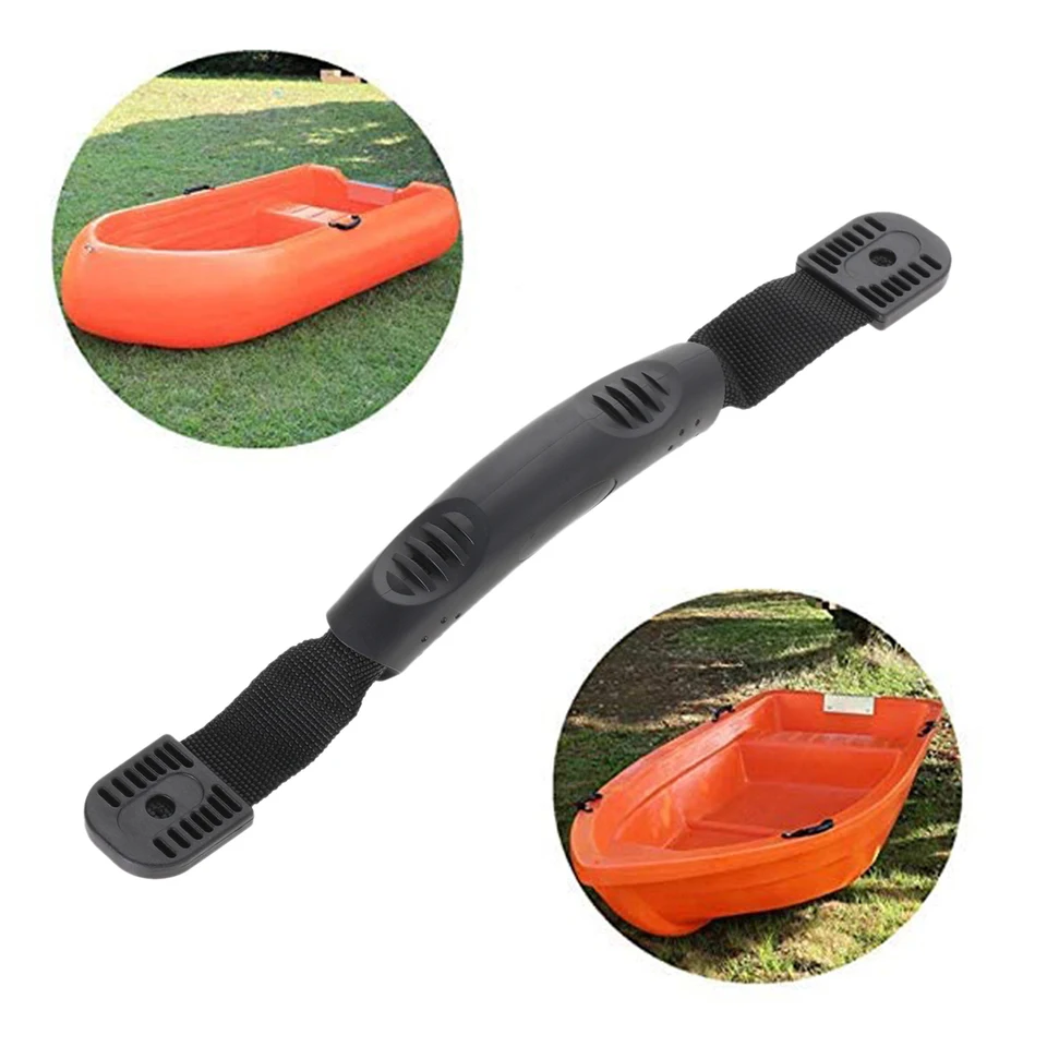 Ihreesy 2er-Pack Kajak-Tragegriffe Aus Gummi Und Nylon – 11,6 Zoll, Schwarz, Seitliche Montage, Ergonomisch Und Rutschfest, Ersatz Für Boot, Kanu, Surfbrett & Gepäck
