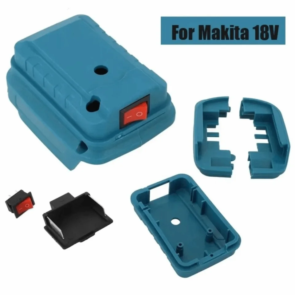 HQRP Battery Adapter with Fuse and Switch, Power Wheel Adapter Compatible with Makita 18V Li-Ion Battery BL1840 BL1850 BL1860, Power Converter for DIY Ride On Truck, RC Toys, Robotics and Work