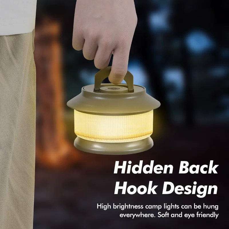 20M Camping String Light 1800mAh LED บรรยากาศ Strip โคมไฟแบบพกพากันน้ําสําหรับตกแต่งสวนกลางแจ้งเต็นท์โคมไฟ