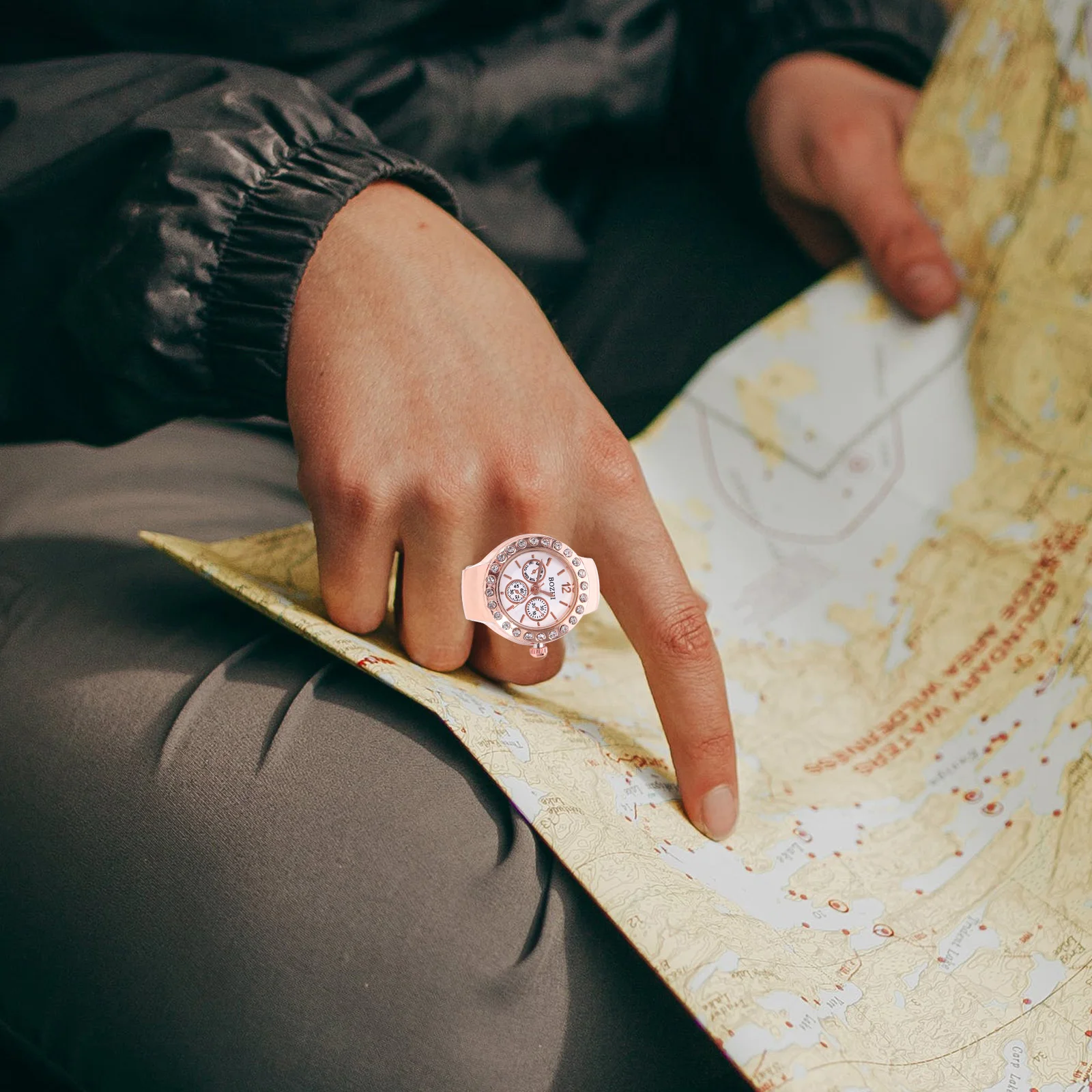 Digitaluhr Ring Damenuhren Festival Geschenk Quarz für Männer Legierung Finger Miss