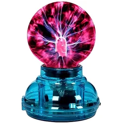 Lámpara de bola de Plasma roja alimentada por USB, globo de luz sensible al tacto de 3 pulgadas para decoraciones de fiesta e iluminación de mesa novedosa