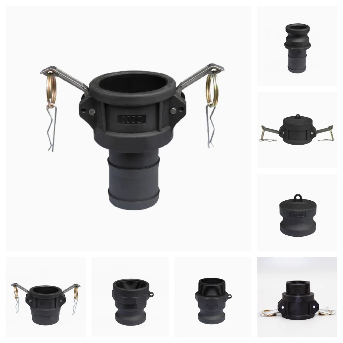 

C/A/B/E/F/D/DC DN15–DN50 PP Муфта Camlock Пластиковый фитинг-адаптер MPT FPT Barb Быстроразъемное соединение 1/2 3/4–2 дюйма