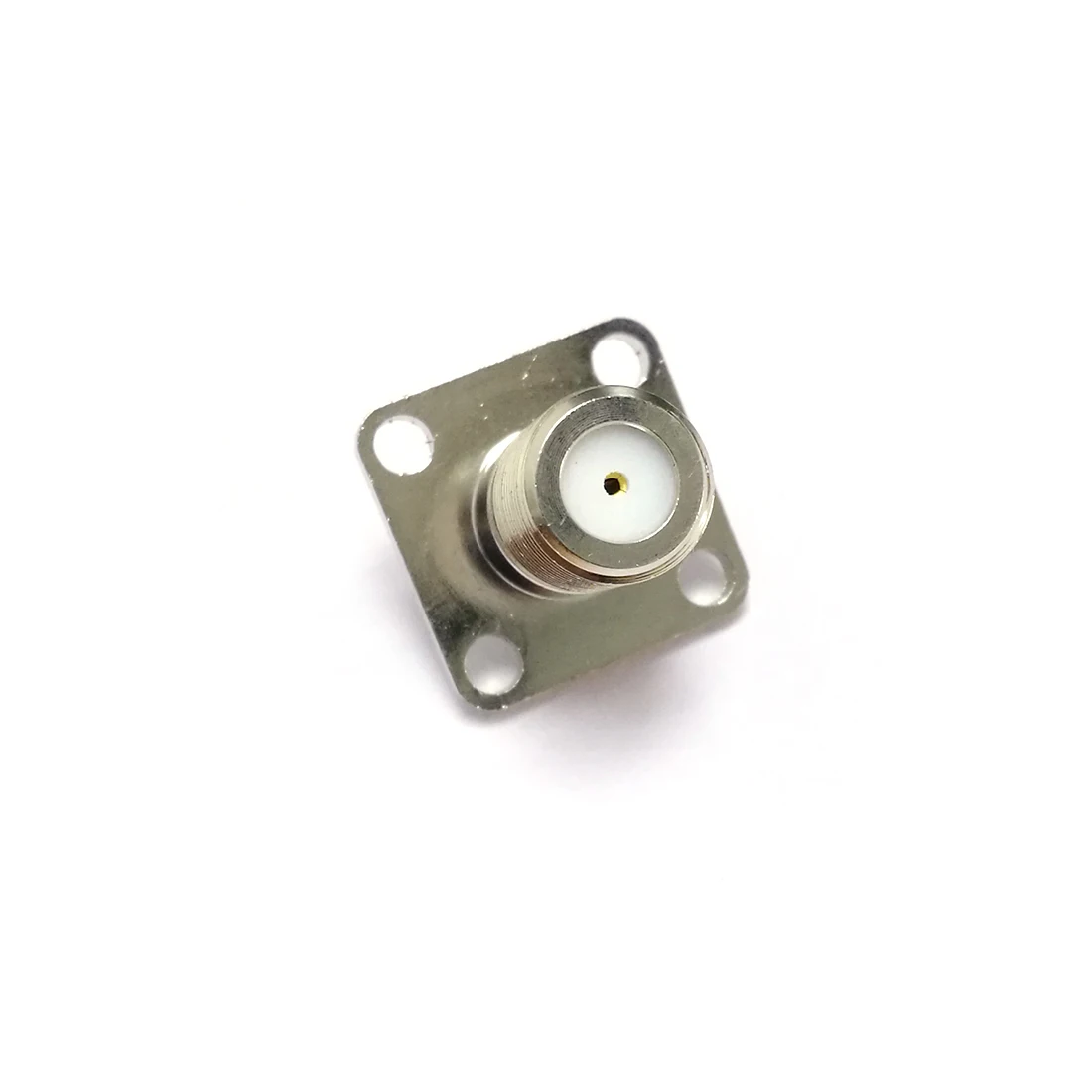 1Pc F Type Vrouwelijke Jack Rf Connector 4-Hole Panel Mount Chassis Soldeer Post Nieuw