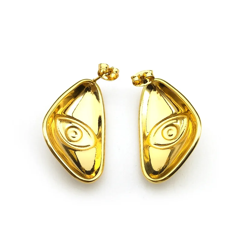 Stainless Steel Evil Blue Eye Crystal Earrings for Women Girls Gold Color Turkish Lucky Eye Studs Earring Jewelry GiftsZZZ1102 view 5