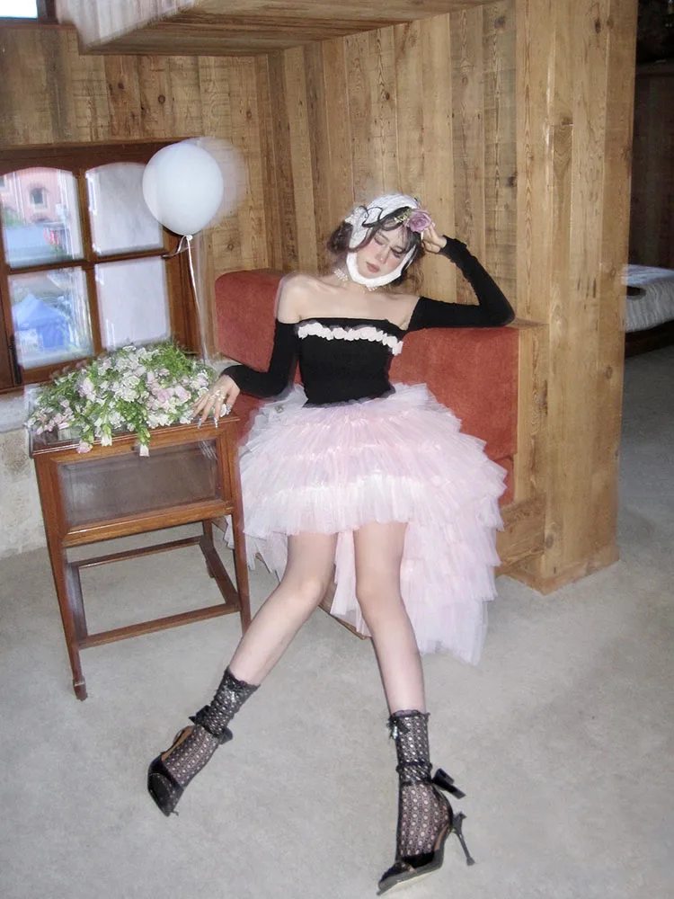 Tube Socks Black Women's Rhinestone Bow Hollow-out Short Solid Color Ballet Girl Leg Shaping Thin White Four Seasons Universal