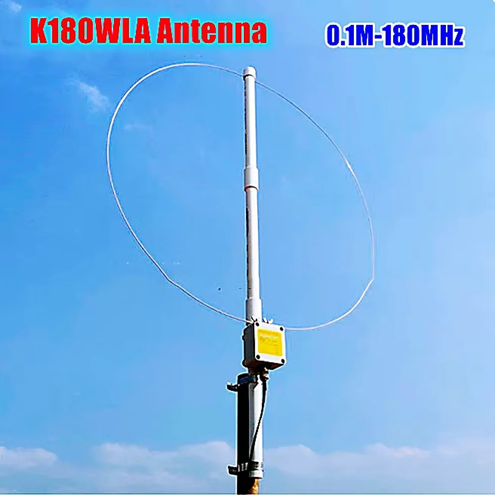 NEW K-180WLA 0.1M-180MHz Upgraded Active Broadband Radio Full Band Antenna K-180 SDR Radio Receiver Loop Short Wave Antenna Kit