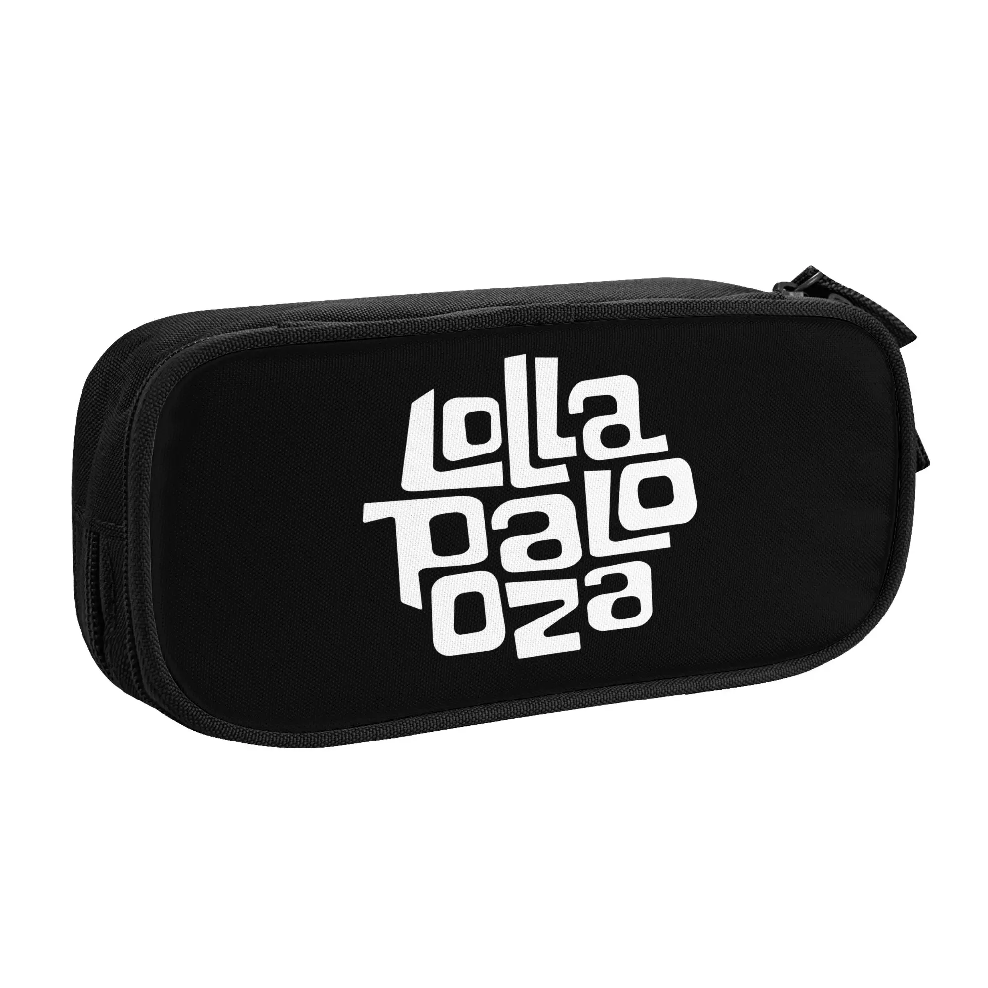 Hip Hop Electronic Dance Music Lollapalooza Pencil Cases for Boys Girls Rock Heavy Metal Punk  Pen Box Bag School Supplies