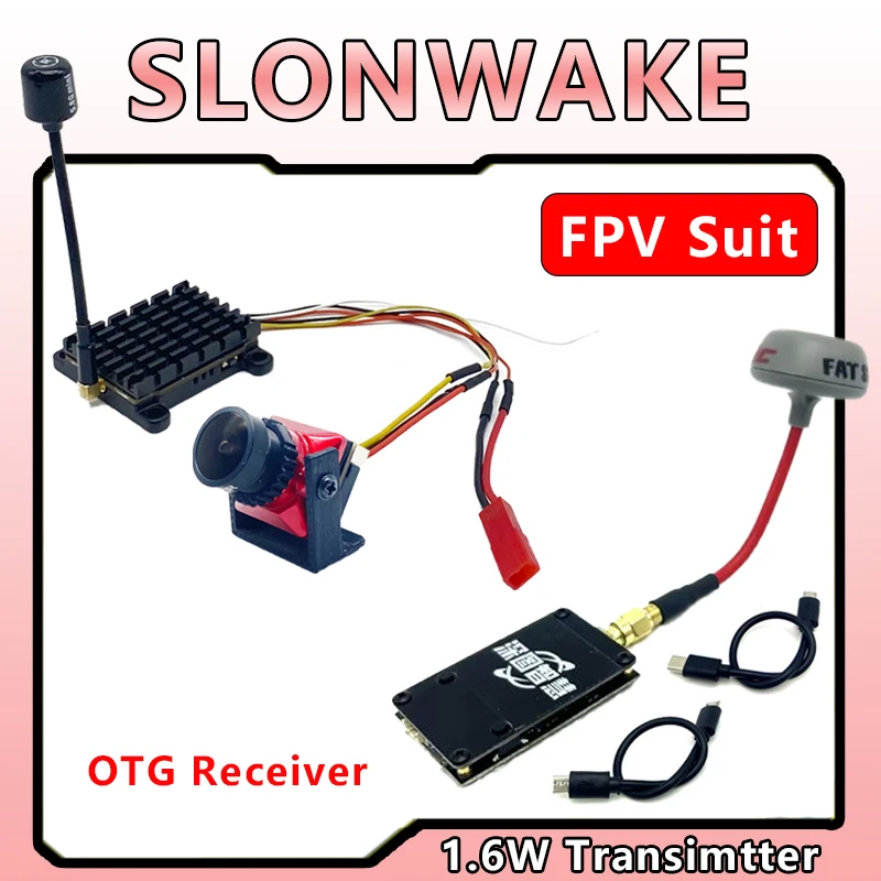 

Новый приемник SLONWAKE OTG UVC и беспроводной передатчик видео 5.8G FPV 1,6 VTX с камерой 2,1 мм CMOS 1500TVL fpv для радиоуправляемой части