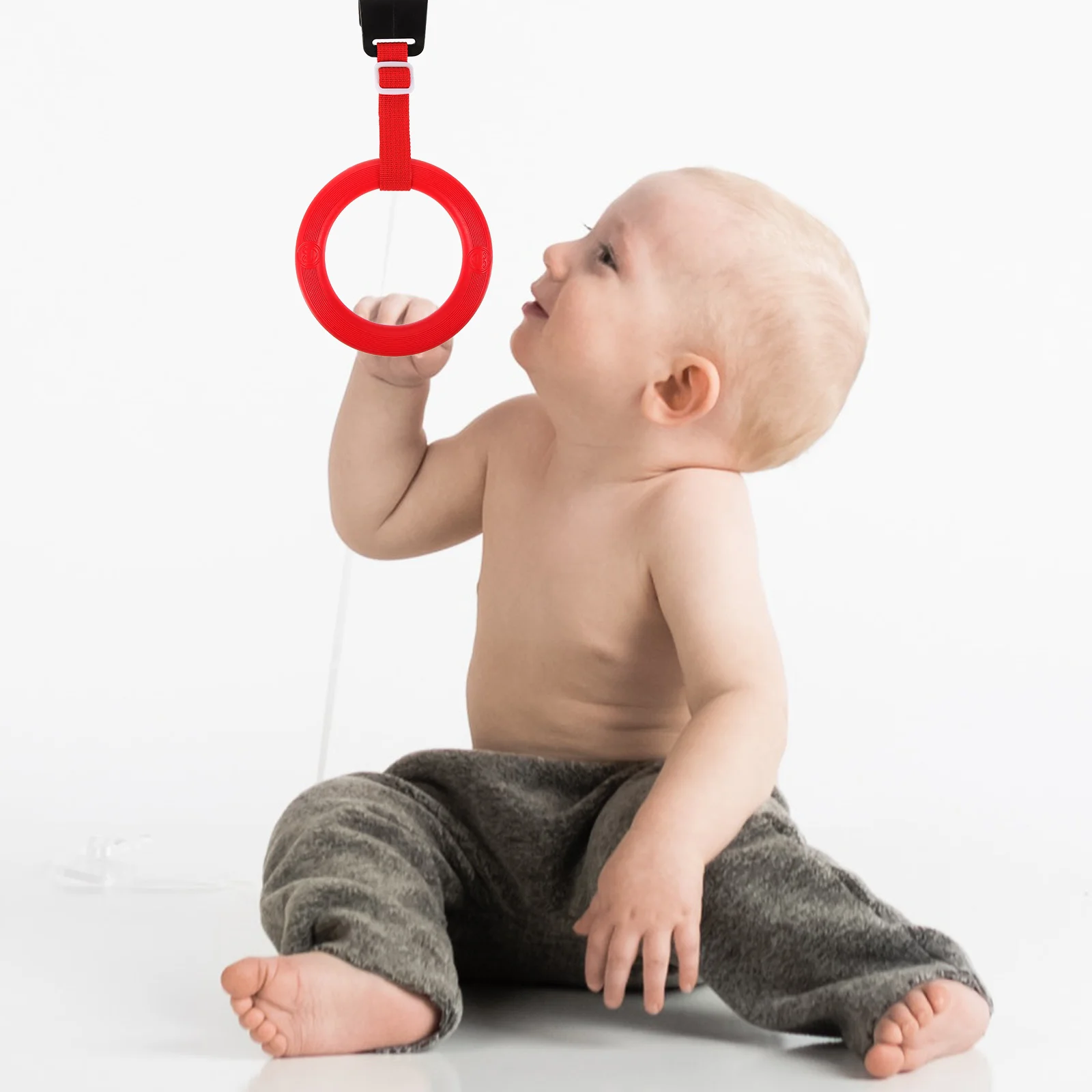 

Baby Bed H Rings Yellow Non Adjustable Infant Pull Ring for St Walking Exercise Toddler Crib Fence Baby St Assist Ring