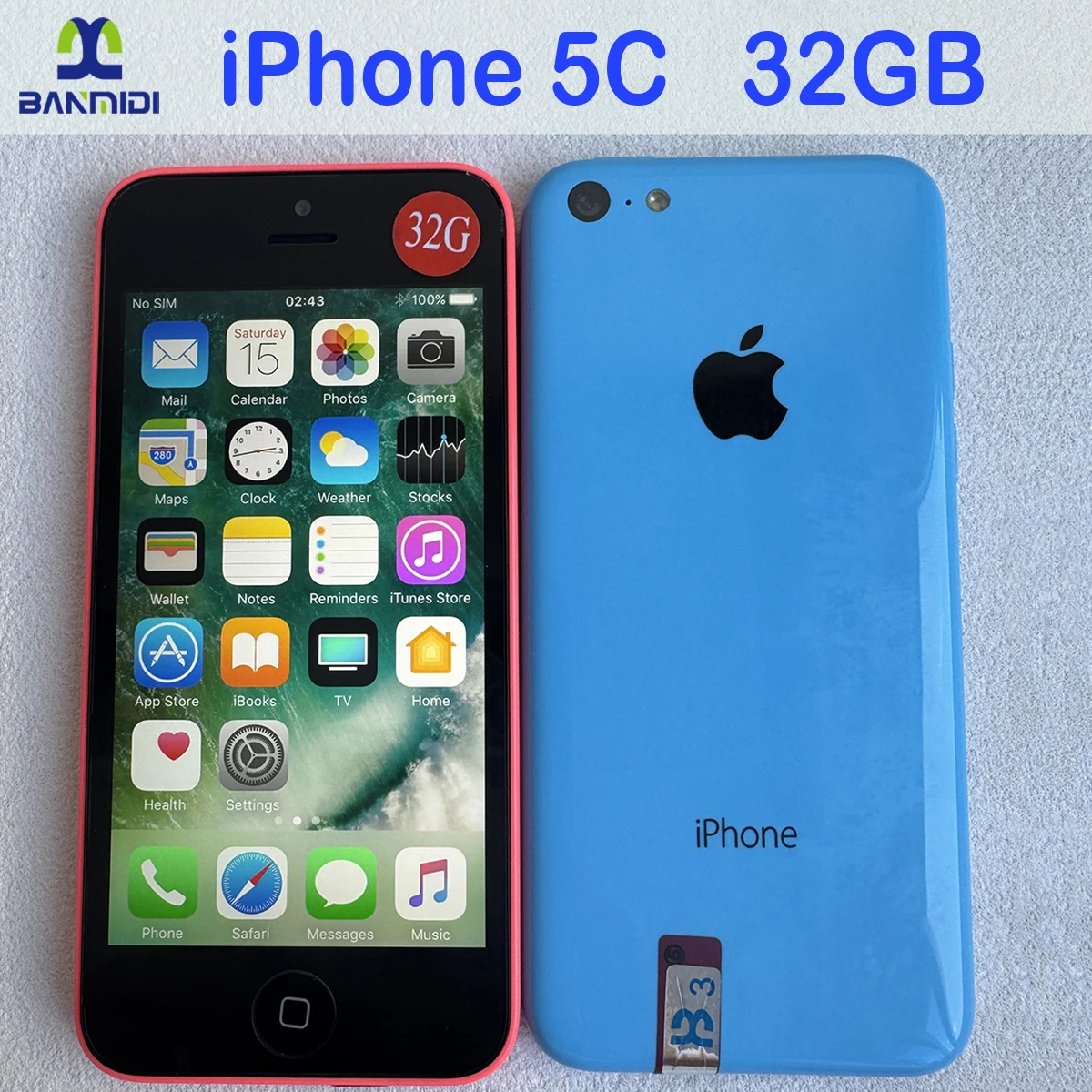 4.0-Bildschirm Dual Core Original iPhone 5C Mobiltelefon 32 GB ROM entsperrtes 3G-Handy1510 mAh Akku