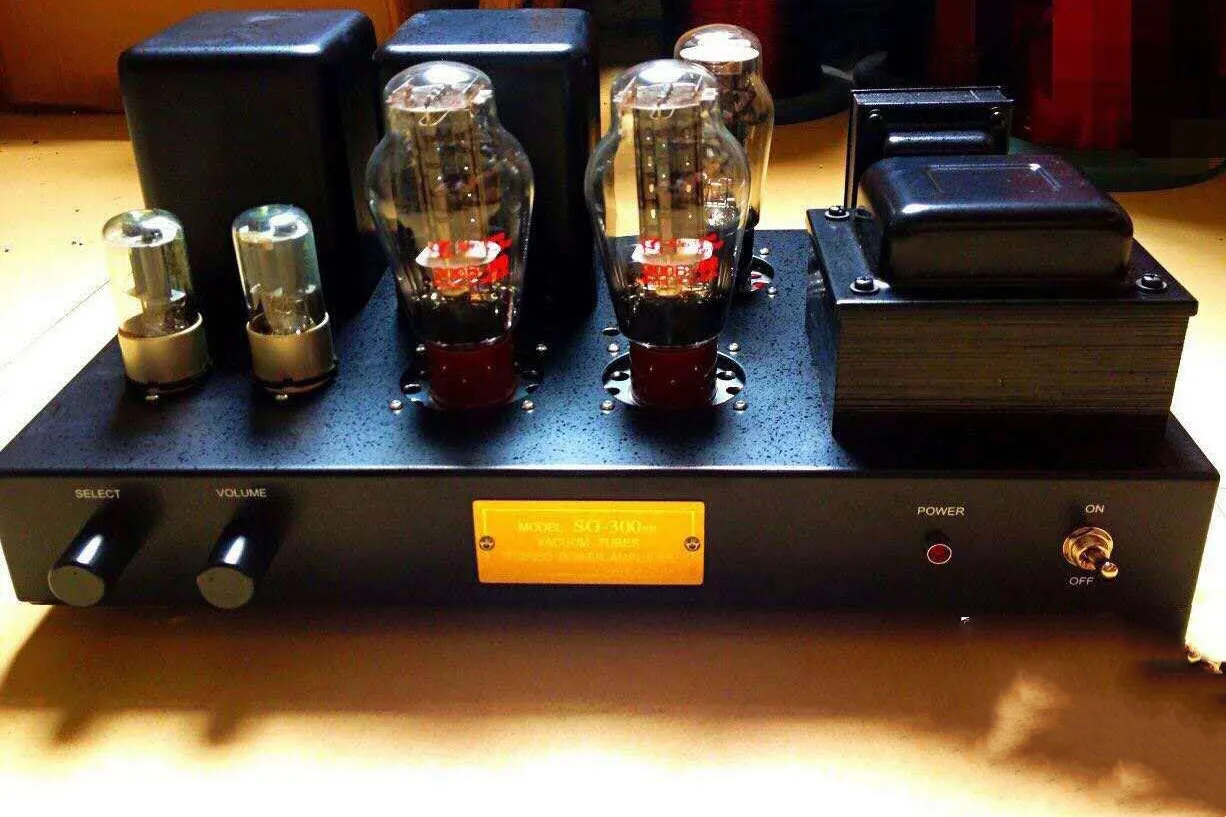 NEWest  8W*2 Class A tube amplifier 300B 2A3 EL34 single-ended tube tube amplifier, 20Hz-30kHz, 6N8P*2, 300B-98*2, 5Z3P*1