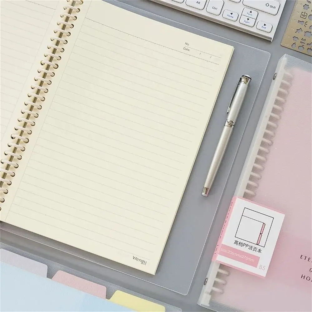 Materiale scolastico di alta qualità Studente B5 A4 A5 Manuale Diario Notebook a fogli mobili Raccoglitore Notebook Quaderno a spirale Bobina Shell