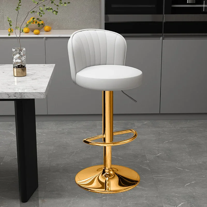 

Minimalistic Modern Bar Chairs High Adjustable Living Room Women Bar Chairs White Metal Taburetes Altos De Cocina Home Furniture