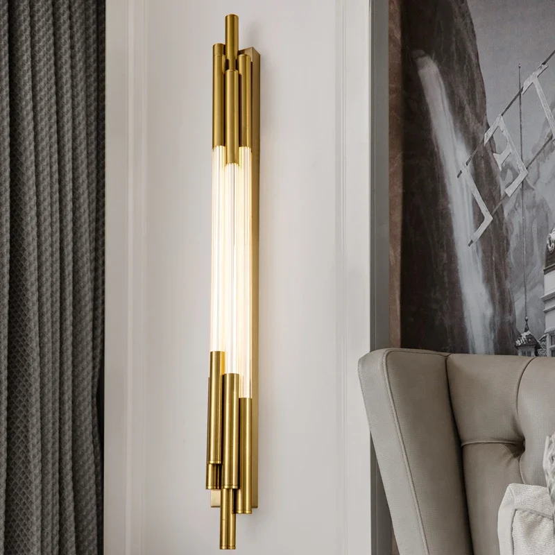 

Italian Acrylic Long LED Wall Lamp Modern Living Room Wall Sconce Designer Creative Art Wall Decor for Apartment Villa Hotel