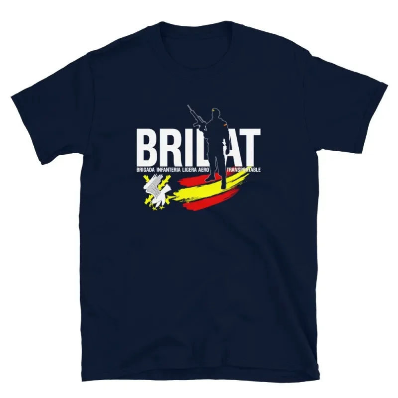 Spanish Brilat Brigada De Infantería Ligera Aerotransportable Men T-Shirt Short Sleeve 100% Cotton Summer Casual Shirts