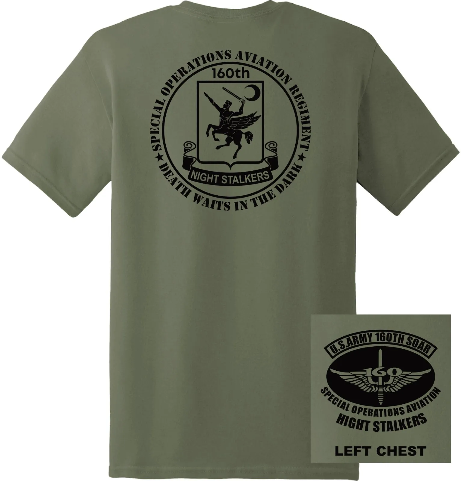 US Army 160th SOAR Night Stalker T-shirt 100% cotone O-Collo manica corta Estate Casual T-shirt da uomo Streetwear
