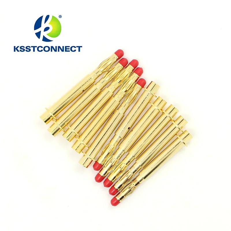 BP450G  High Quality Gold Plated 4mm Retractable Banana Plug Stackable Solder type with protective sleeve