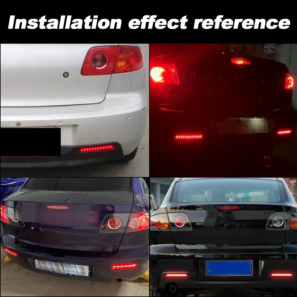 LED Rear Bumper Reflector Light Brake Lamp Reflector For Mazda 3 AXELA Tail/Brake Rear Fog Lamps Signal Light Car Accessories