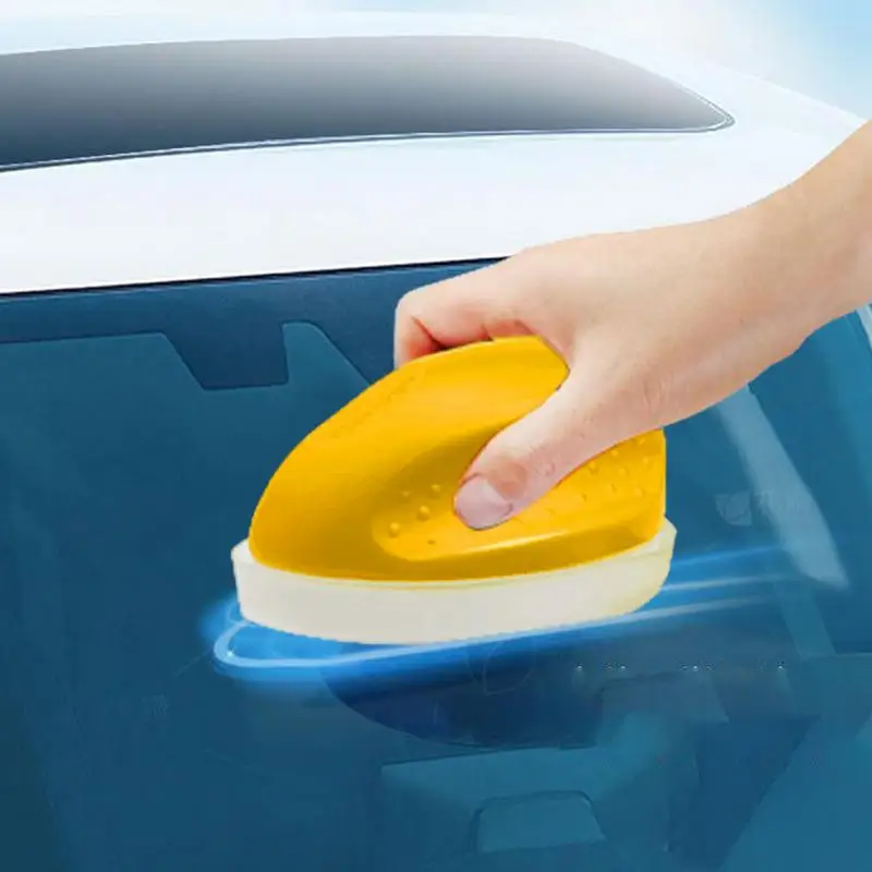 Car Glass Oil Film Remover Cleaning Powerful Windshield Cleaner Car Glass Sponge Cleaning Brush Water Sot Removal Auto Detailin
