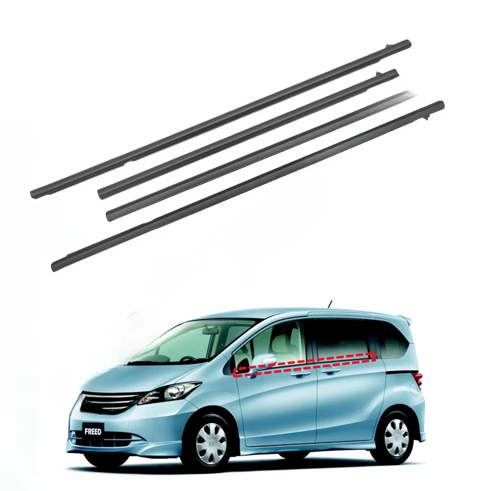 

4 шт. резиновая наружная полоса для окон для Honda Freed 1st Gen 5DR GB3 GB4 GP3 08-16, декоративная уплотнительная лента для 72450SYY003