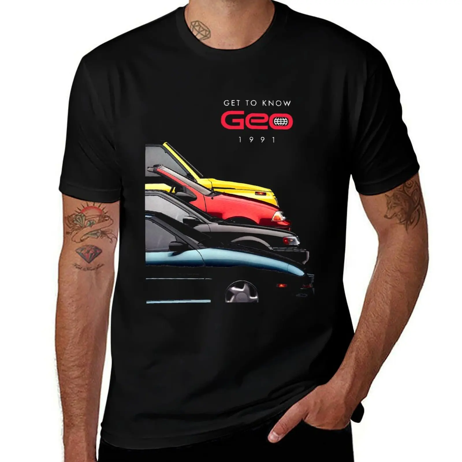 GEO MOTORS (GEO METRO) - 90s ADVERT T-Shirt t shirt men 100% cotton luxury brand T-Shirt