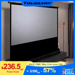 Universal Portable Floor Standing Pull Up Projection Screen Grey Fiber Glass for Normal / UST Projectors 4K 3D Support All Sizes