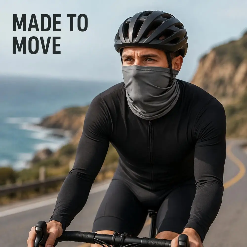 Lightweight Soft Skin-Friendly Neck Gaiter Face Cover Quick Dry UV Protection Breathable Outdoor Essential for Hiking Daily Wear