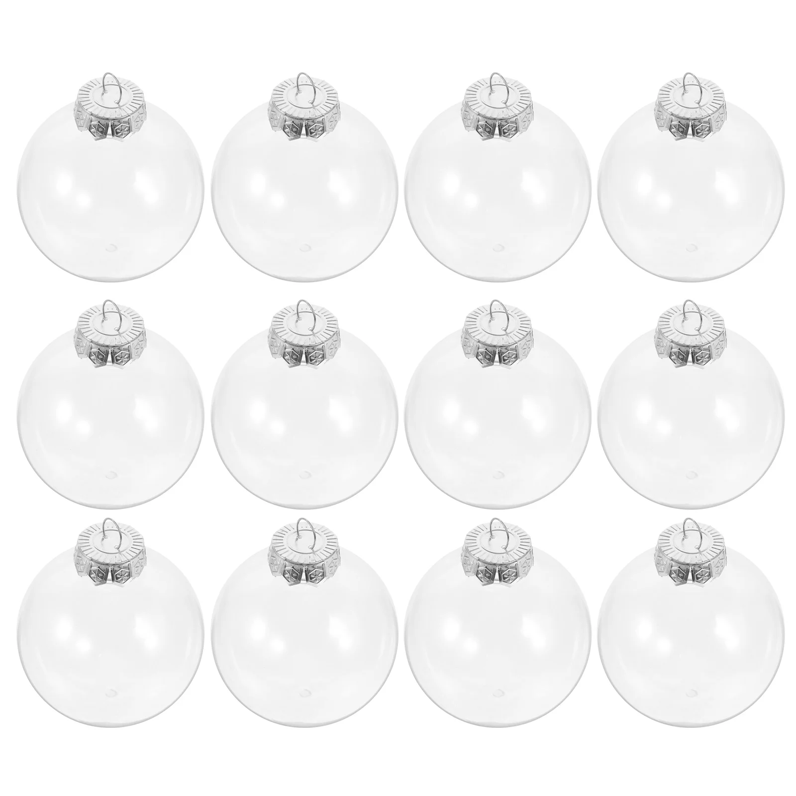 

12pcs Transparent Ball Decorations Clear Fillable Ornament Balls For Christmas Wedding Party Crafts Diy Hanging Tree Ceiling