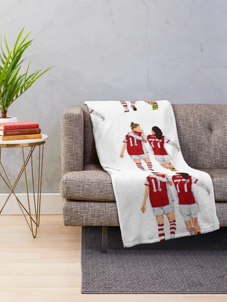 Vivianne Miedema & Tobin Heath Throw Blanket blankets and throws Soft Plaid Blankets