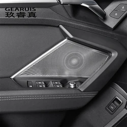 Car Door Armrest Door lock button Cover Loudspeaker Stereo Audio Speaker Stickers Trim For Audi A3 8Y A3L 2021 Auto Accessories