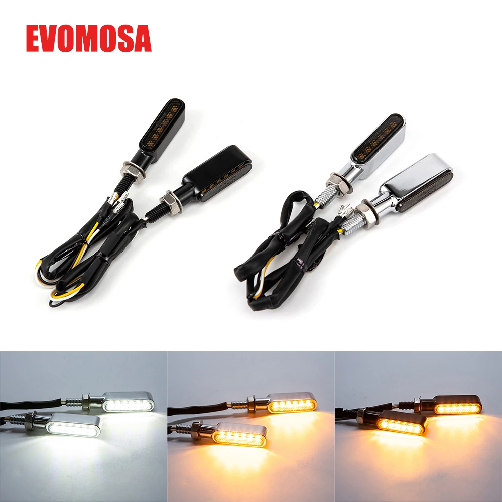 

For Harley Cafe Racer For Yamaha For Suzuki For CFMOTO 800MT LED Motorcycle Turn Signal Light Flowing Flashing Indicator Blinker
