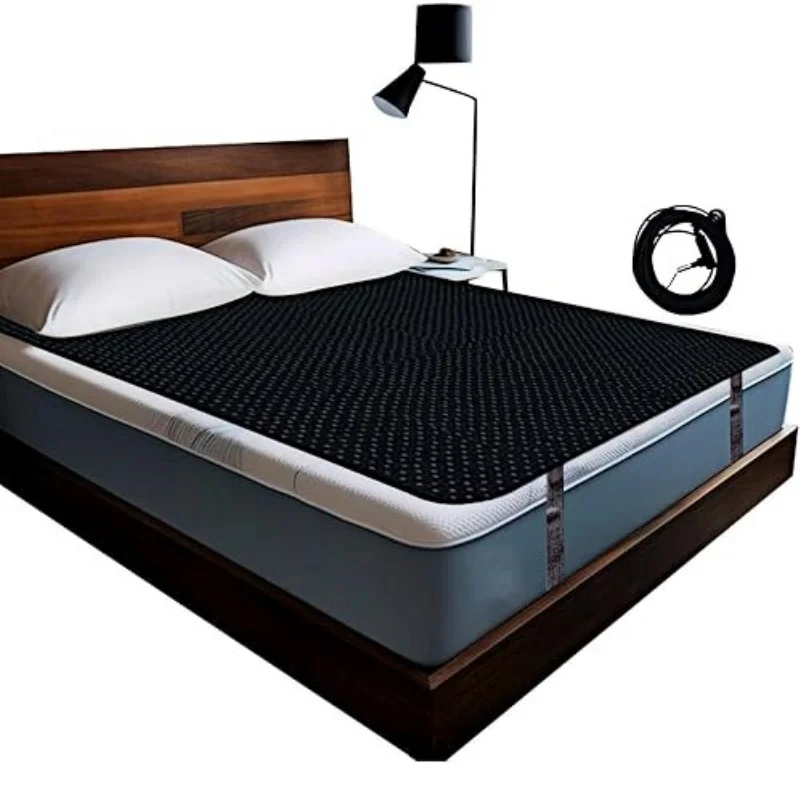 68*198cm/137*198cm Earthing Mattress Grounding Mat for Relieving Anxiety Insomnia & Improving Sleep Conductive Bed Mat with Wire