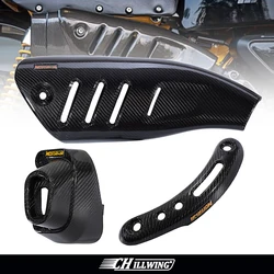 For Honda Monkey 125 Z125 Monkey125 2018-2024 Carbon Fiber Exhaust Guard Pipe Muffler Protector Heat Shield Cover