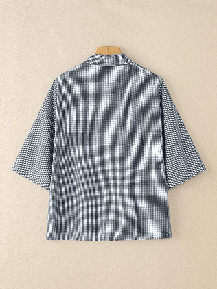 2025年 ザンゼア チェック柄シャツ レディース 秋服 ヴィンテージ風 襟付き 長袖 トップス 女性 OL 仕事着 ブラウス カジュアル ボタンアップ ブラウス