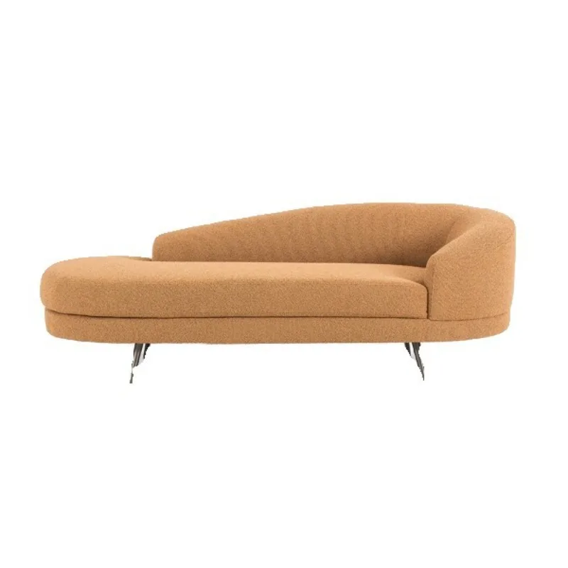 Nordic Light Luxury Living Room Chaise lounge chair, Italian modern creative teddy velvet sofa, bedroom balcony chaise chair