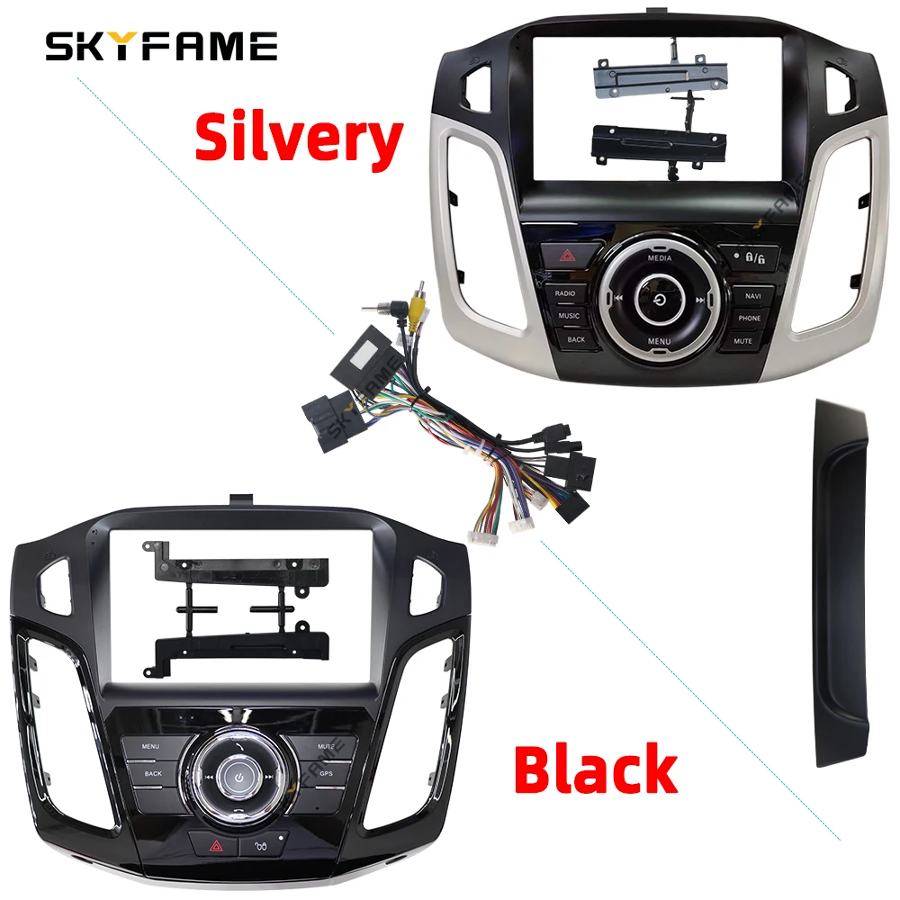 SKYFAME Auto Rahmen Fascia Adapter Android Radio Dash Fitting Panel Kit Für Ford Focus Mk3