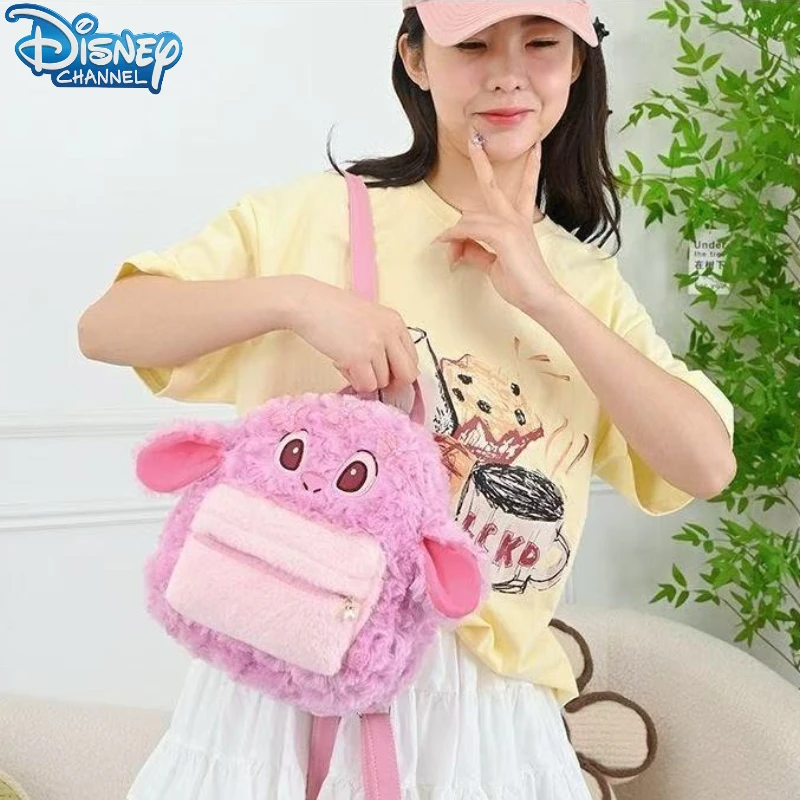 新しいディズニーリロとスティッチバックパックかわいいアニメプリント刺繍アクセサリーバックパックギフト男性と女性の学生のため
