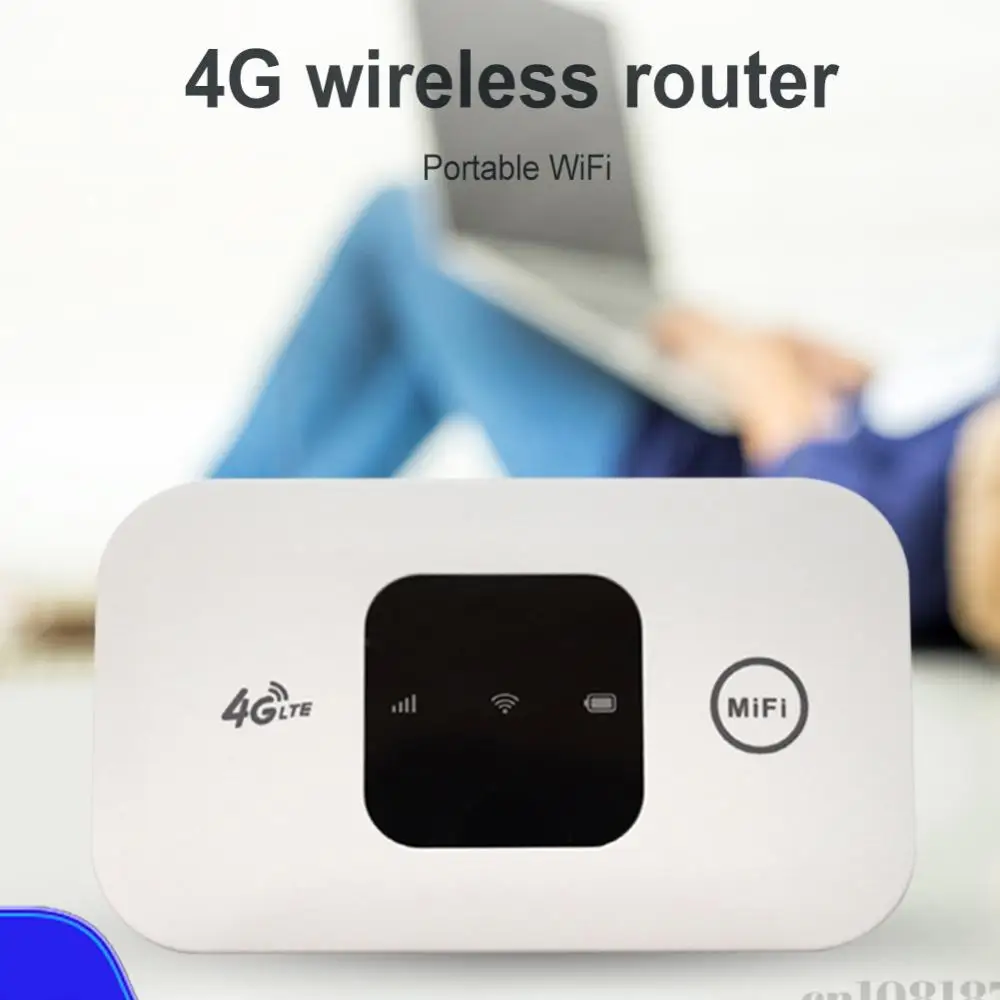 4G Pocket WiFi Router Portable Mobile Hotspot 150Mbps Wireless Modem Router with SIM Card Slot 2100mAh Wide Coverage Broadband