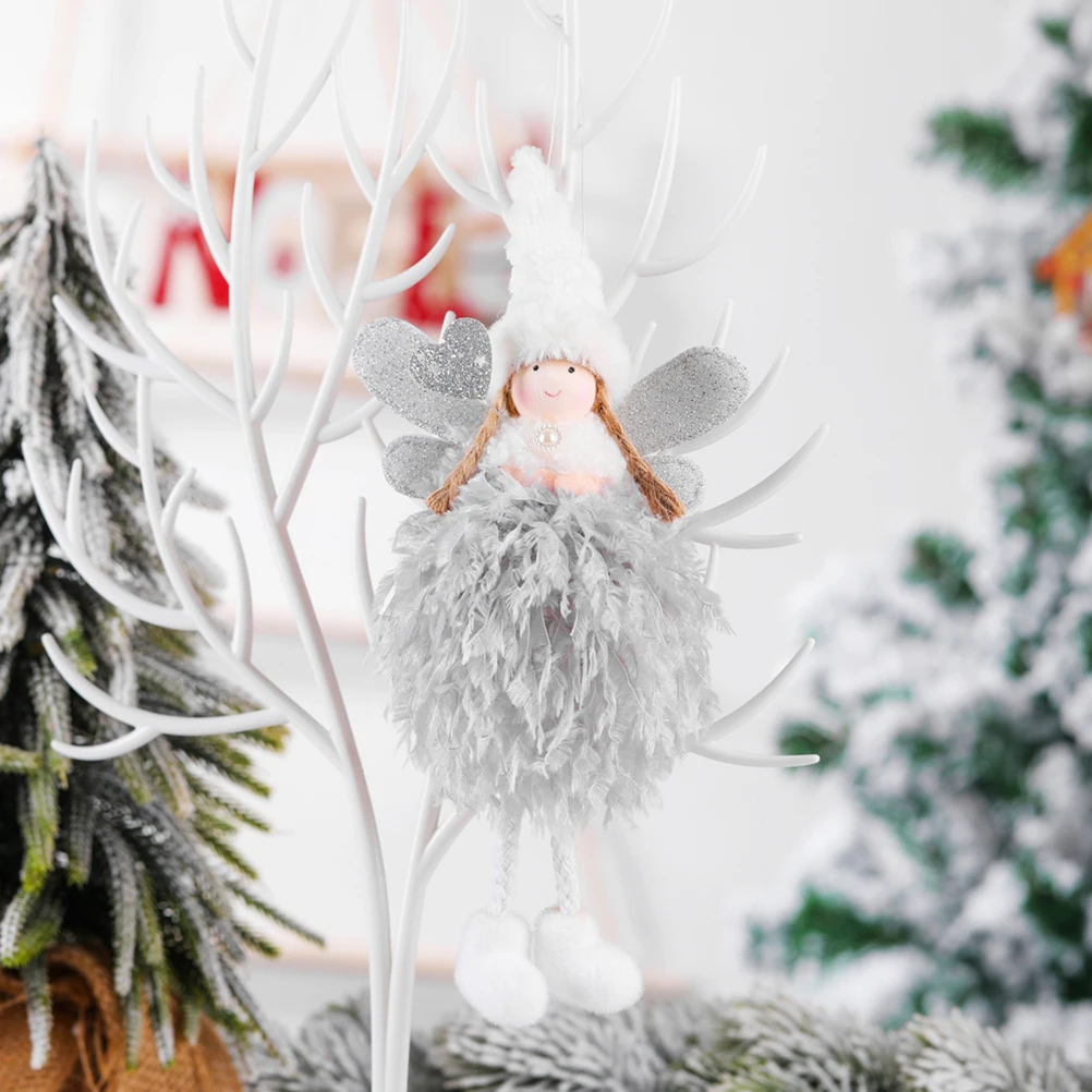 

3Pcs Angel Christmas Tree Hanging Decor Unique Xmas Decoration for Home Party Cloth Pendant Ornament